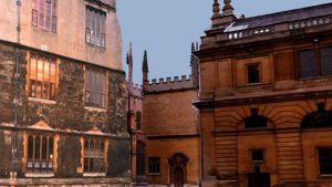 Bodleian Library exterior from the 3d virtual reality tour created by the Virtual Experience Company